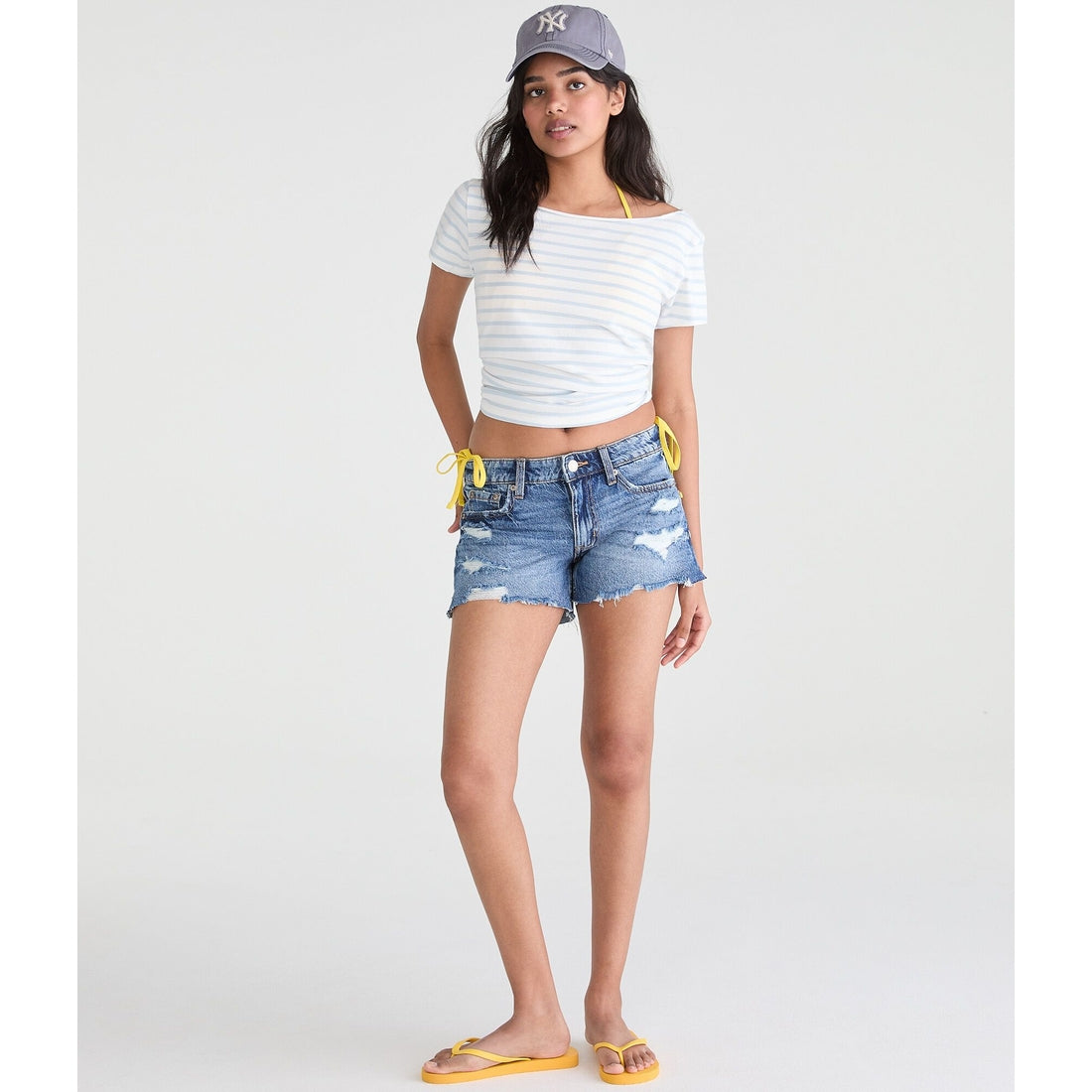Seriously Soft Striped Off-The-Shoulder Vintage Fit Tee