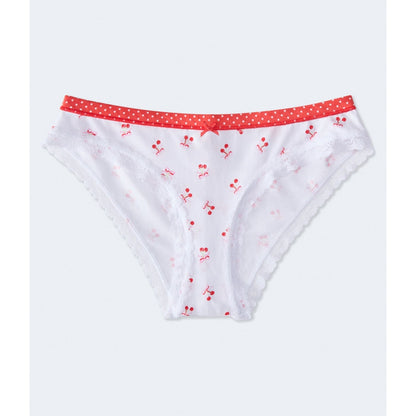Cherry Bow Lace-Trim Cheeky