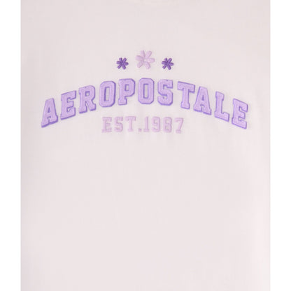 Aeropostale Flower Applique Graphic Tee