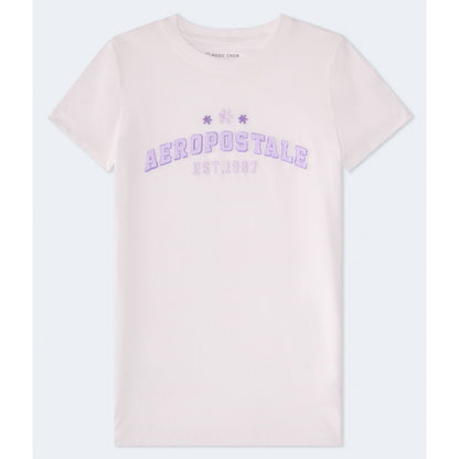 Aeropostale Flower Applique Graphic Tee