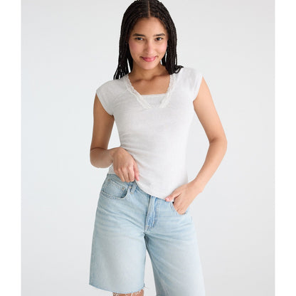 Lace V-Neck Tee
