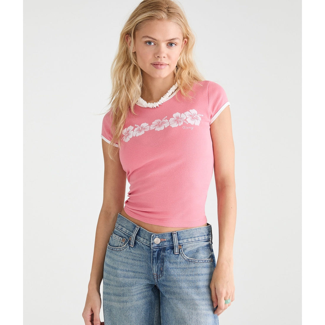 Roxy Hibiscus Graphic Baby Tee