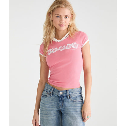 Roxy Hibiscus Graphic Baby Tee