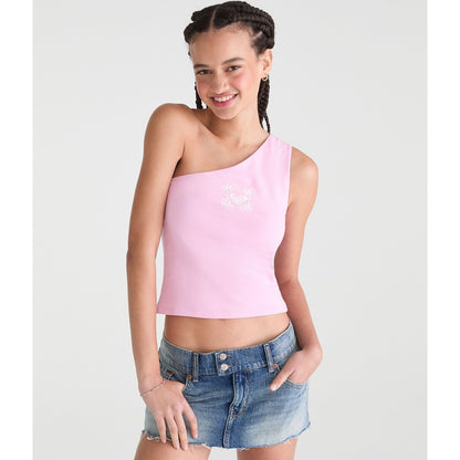Roxy Logo One-Shoulder Tank Top