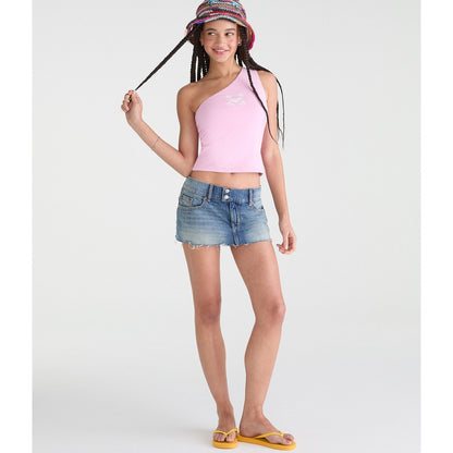 Roxy Logo One-Shoulder Tank Top
