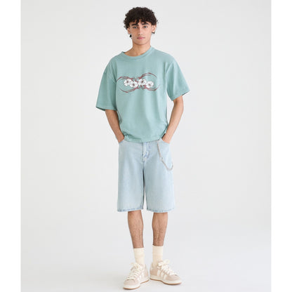 Floral Tattoo Boxy Graphic Tee