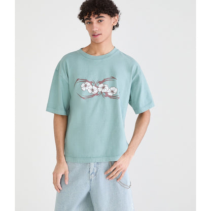 Floral Tattoo Boxy Graphic Tee
