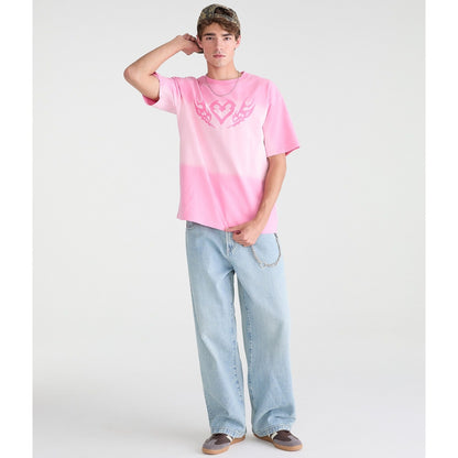 Heart Tattoo Tie-Dye Graphic Tee