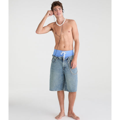 unisex Quiksilver Surf Stripe Swim Trunks 6"