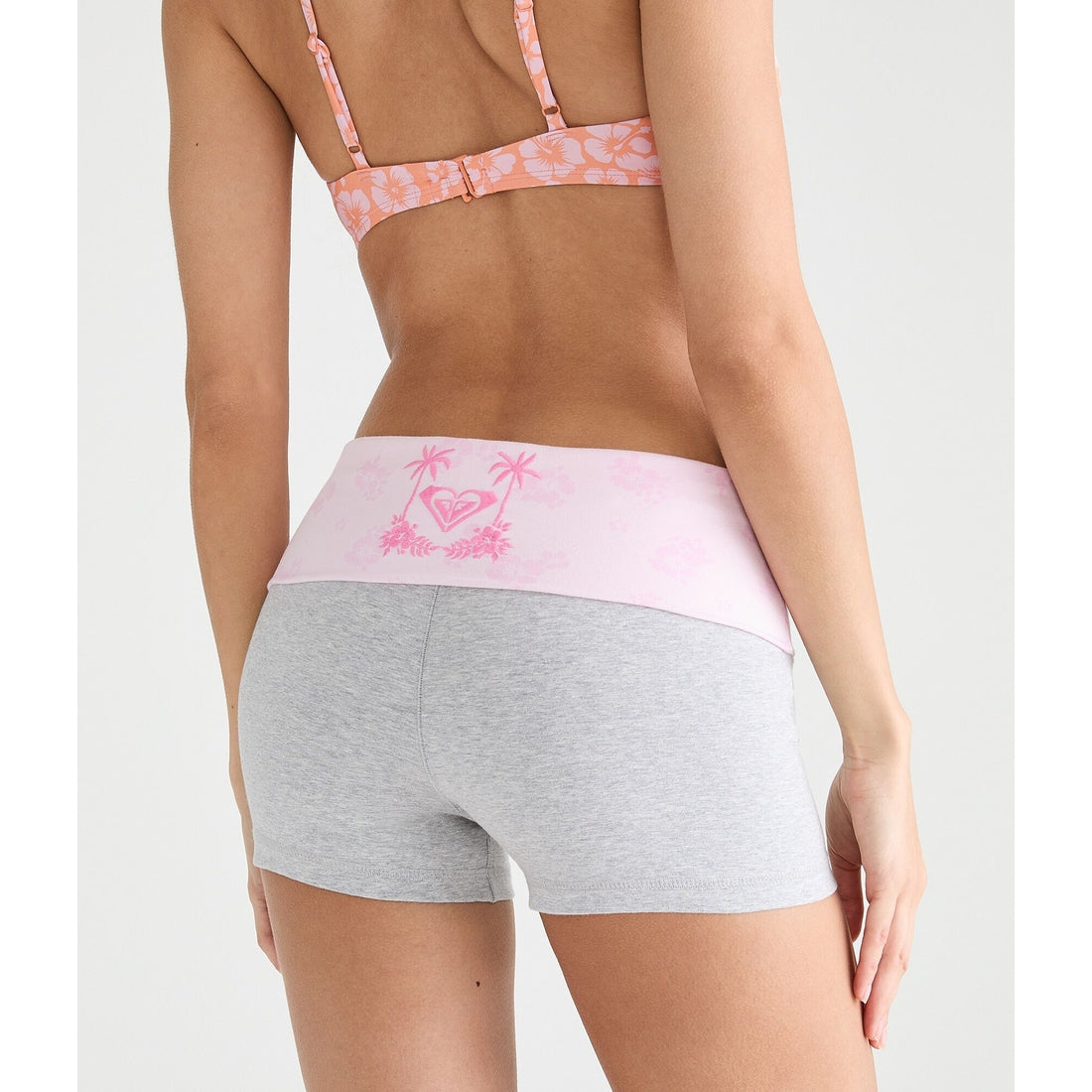 Roxy Hibiscus Low-Rise Fold-Over Shorts