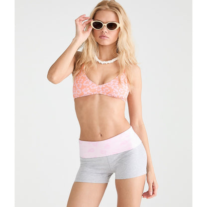 Roxy Hibiscus Low-Rise Fold-Over Shorts
