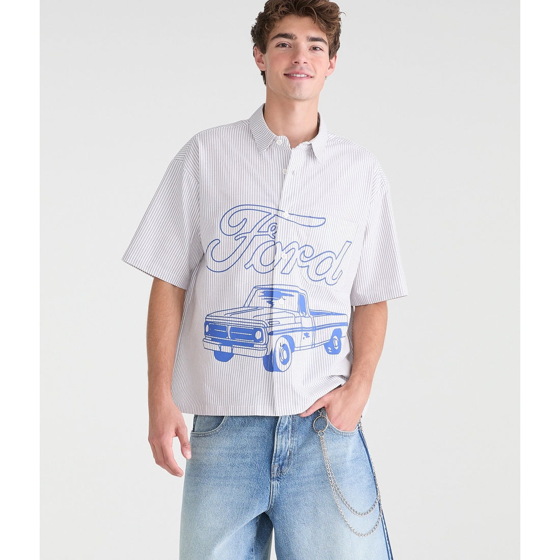 Ford Truck Striped Boxy Shirt