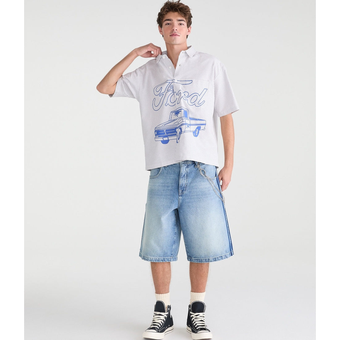 Ford Truck Striped Boxy Shirt