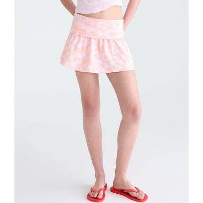Roxy Hibiscus Fold-Over Mini Skirt