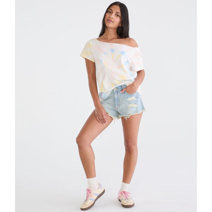 Seriously Soft Tie-Dye Off-The-Shoulder Vintage Fit Tee
