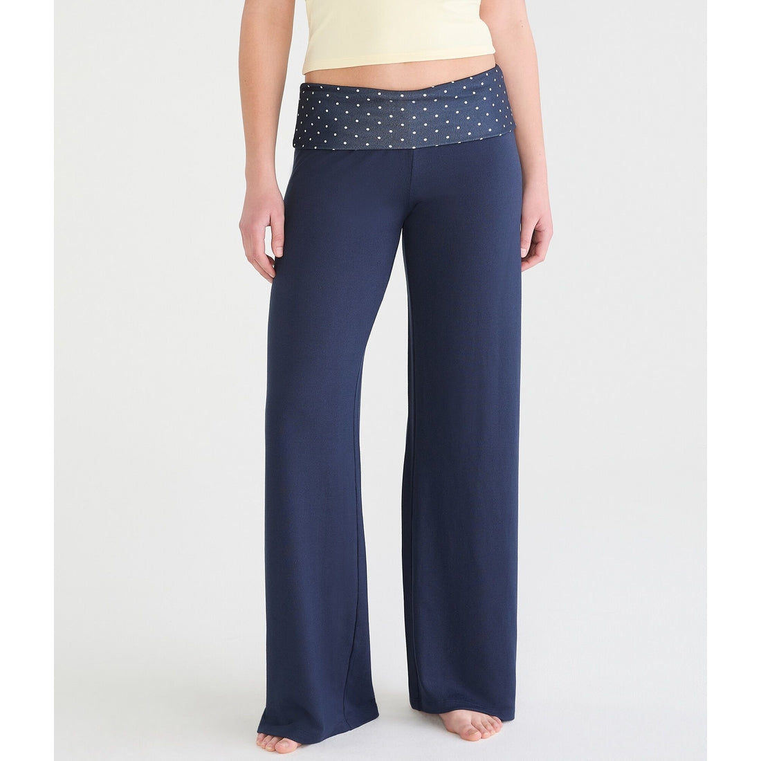 Print Fold-Over Sleep Pants