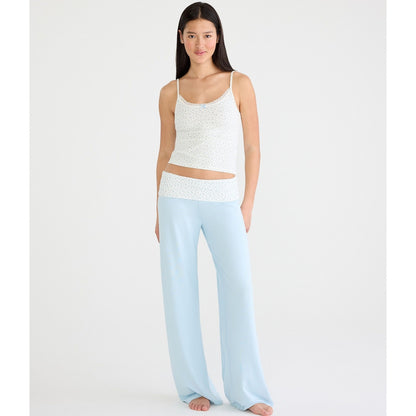 Print Fold-Over Sleep Pants