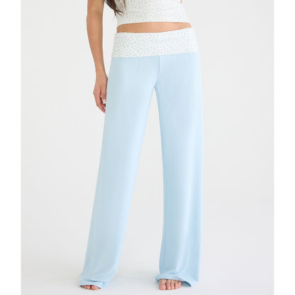 Print Fold-Over Sleep Pants