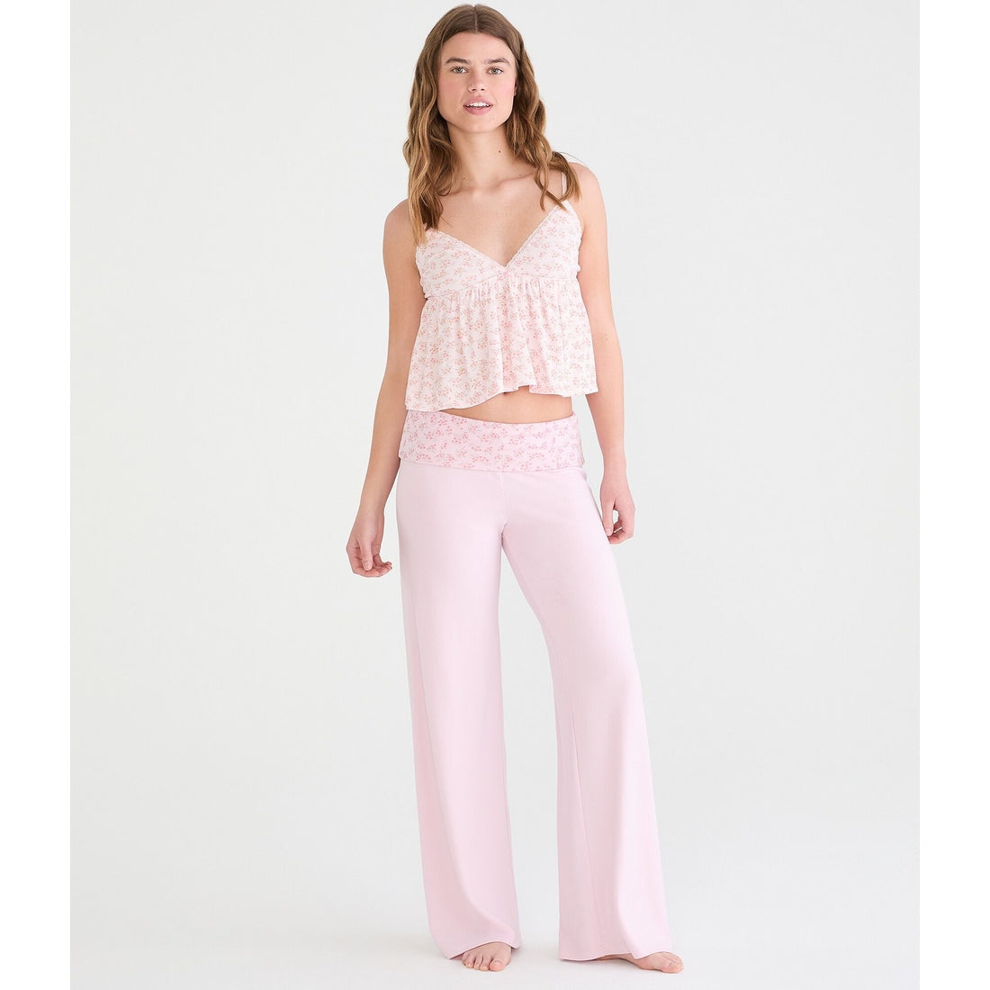 Print Fold-Over Sleep Pants