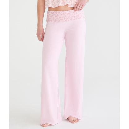 Print Fold-Over Sleep Pants
