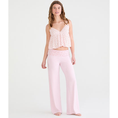 Print Fold-Over Sleep Pants