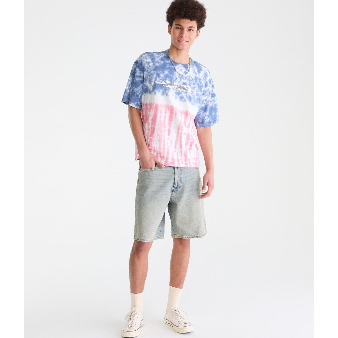 Eagle Tattoo Americana Tie-Dye Graphic Tee