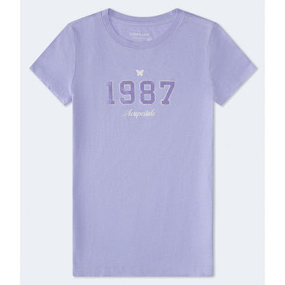 Aeropostale 1987 Flocked Graphic Tee