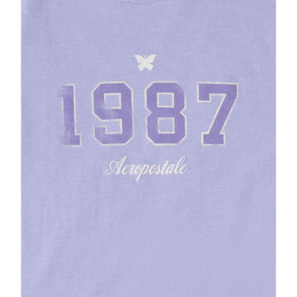Aeropostale 1987 Flocked Graphic Tee