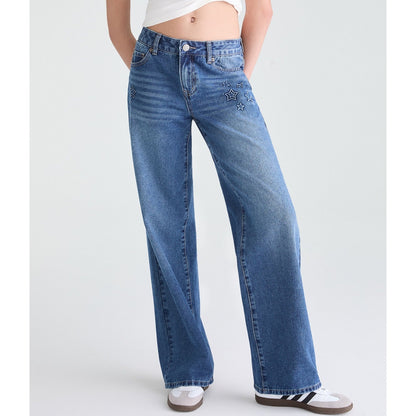 Low-Rise Baggy Wide Leg Star Jean