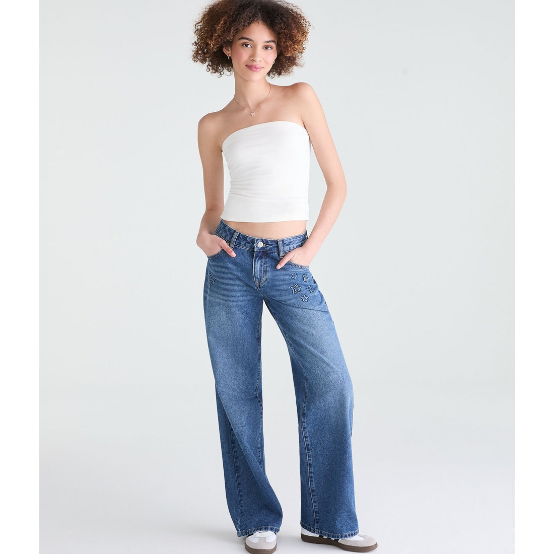 Low-Rise Baggy Wide Leg Star Jean
