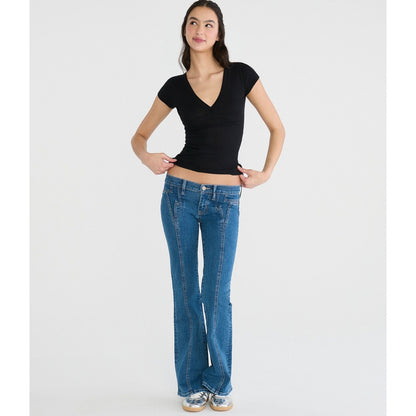 Ribbed V-Neck Tee