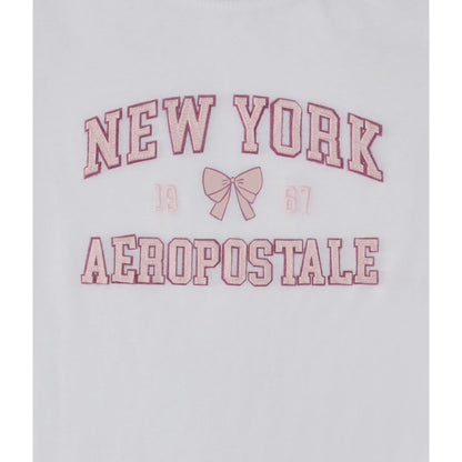 Aeropostale New York Bow Applique Graphic Tee