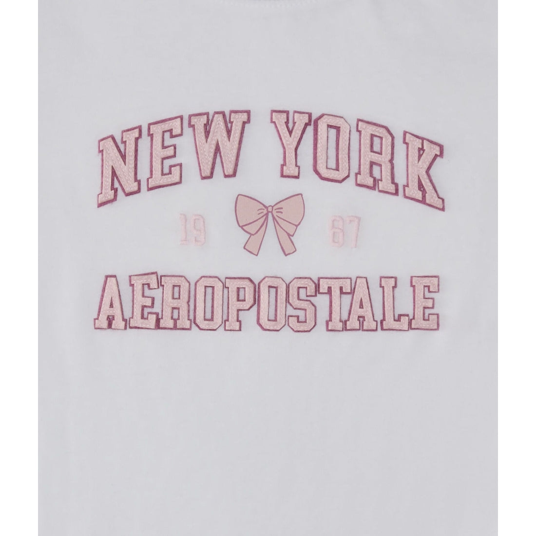 Aeropostale New York Bow Applique Graphic Tee