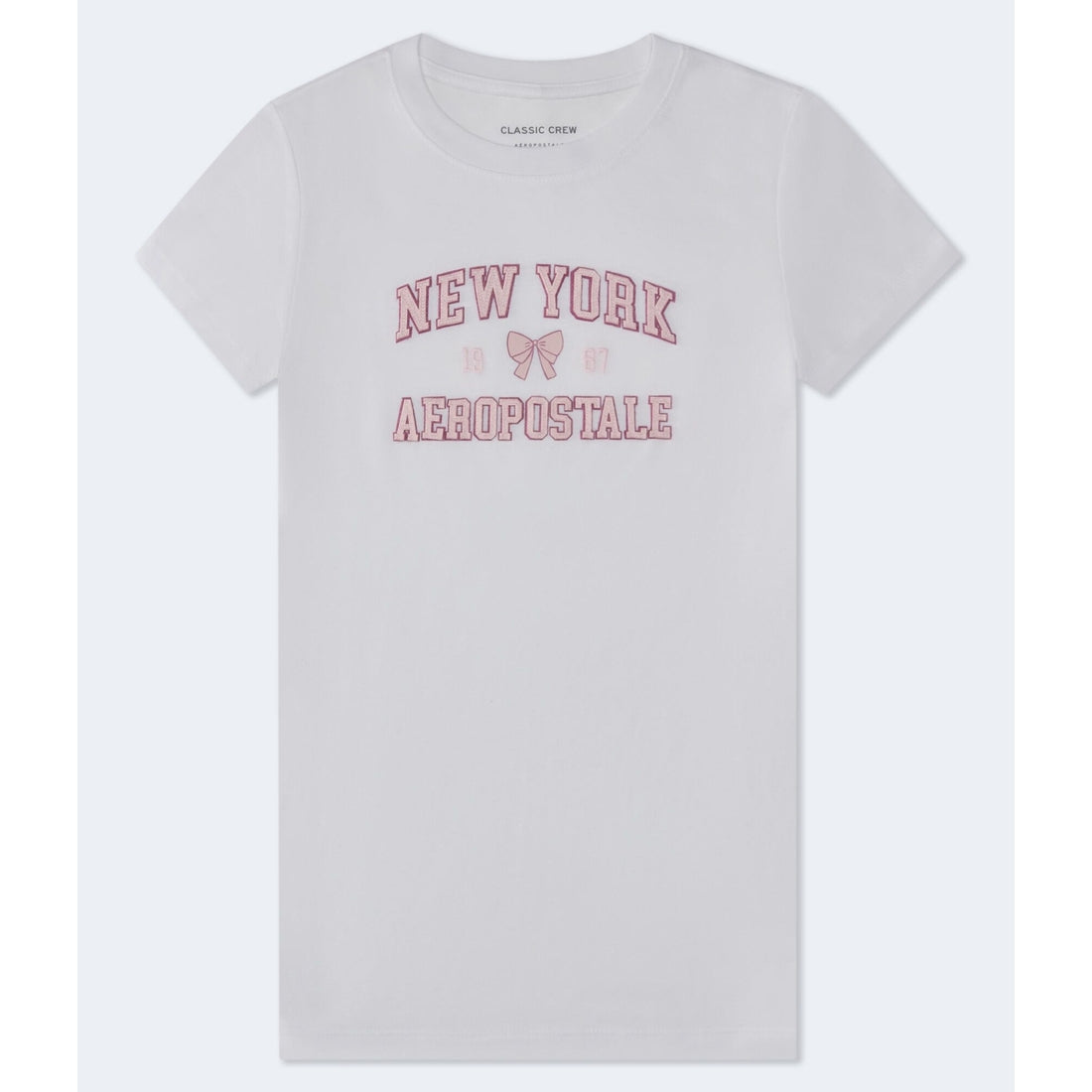 Aeropostale New York Bow Applique Graphic Tee
