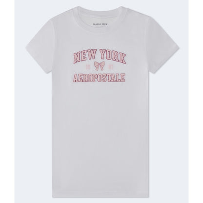 Aeropostale New York Bow Applique Graphic Tee