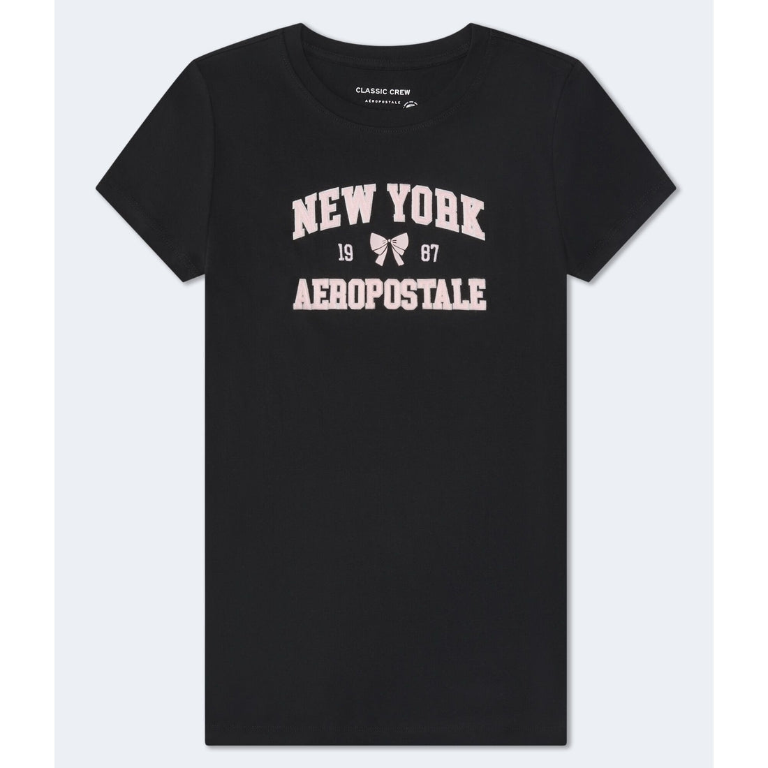 Aeropostale New York Bow Applique Graphic Tee