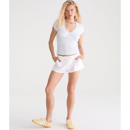 Seriously Soft Picot-Trim V-Neck Tee