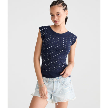 Seriously Soft Polka Dot Wide-Neck Raglan