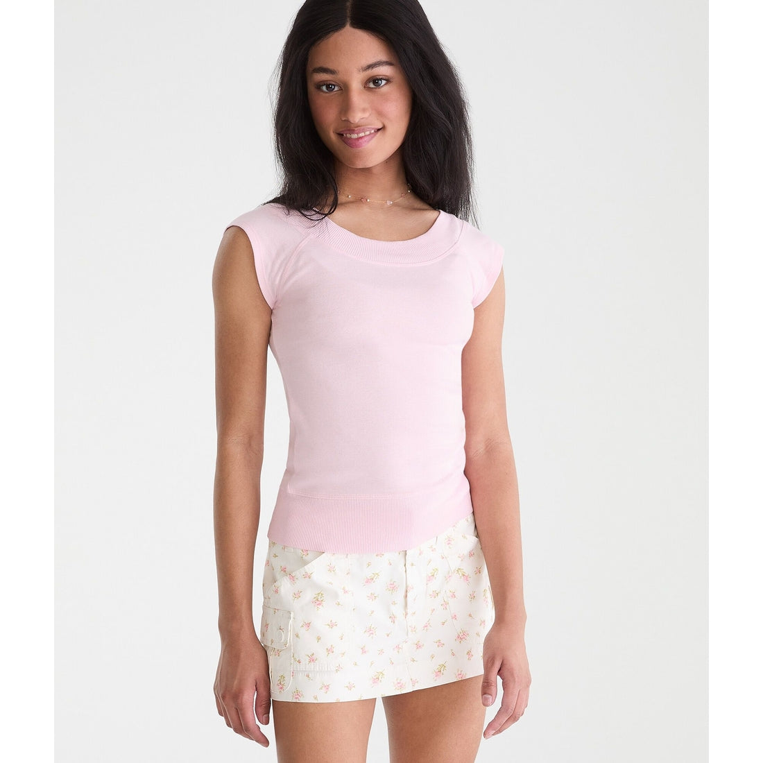 Seriously Soft Wide-Neck Raglan Tee