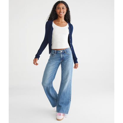 Low-Rise Baggy Flare Jean