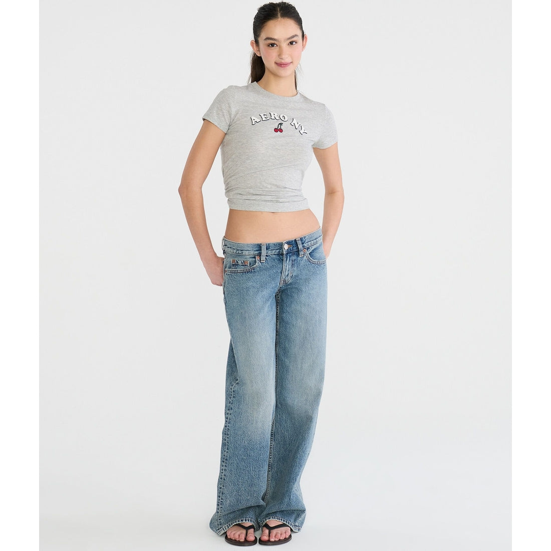 Super Low-Rise Baggy Wide Leg Jean
