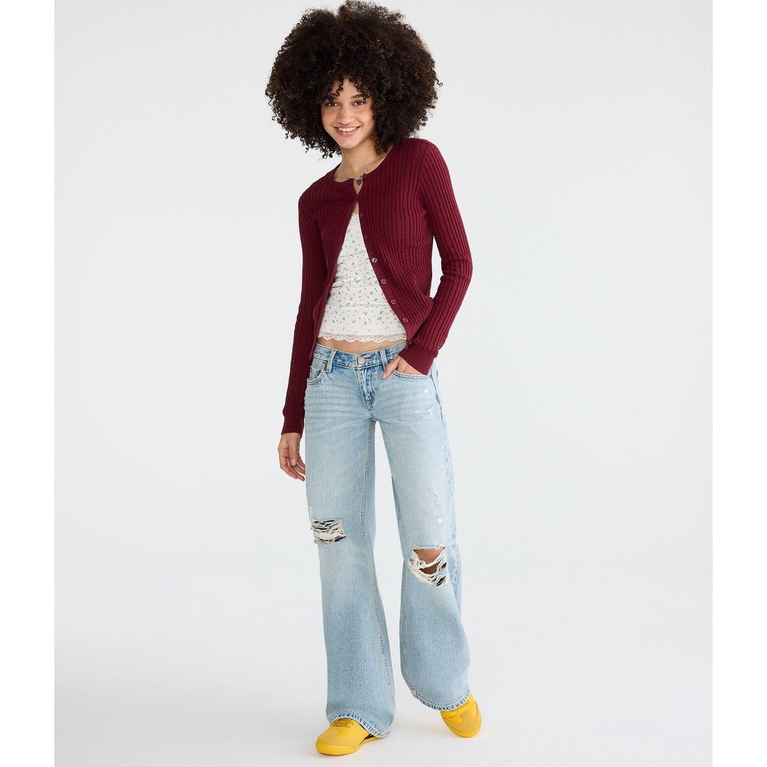 Super Low-Rise Baggy Wide Leg Jean