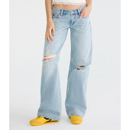 Super Low-Rise Baggy Wide Leg Jean