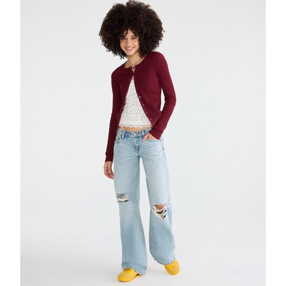 Super Low-Rise Baggy Wide Leg Jean