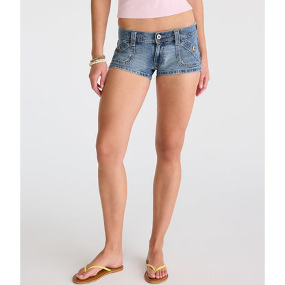 Super Low-Rise Micro Denim Shorts