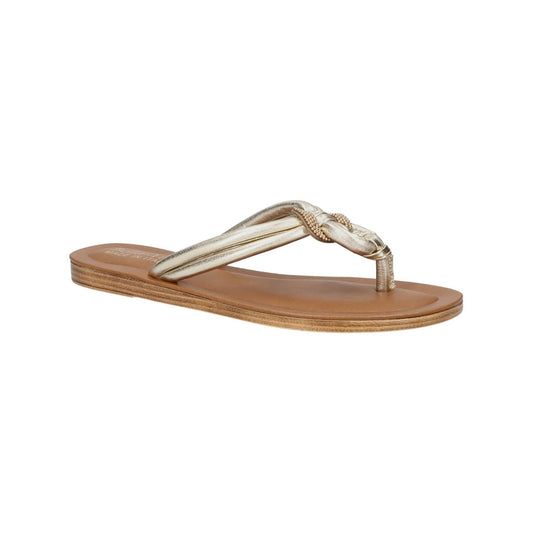 Zev-Italy Womens Faux Leather Thong Sandals