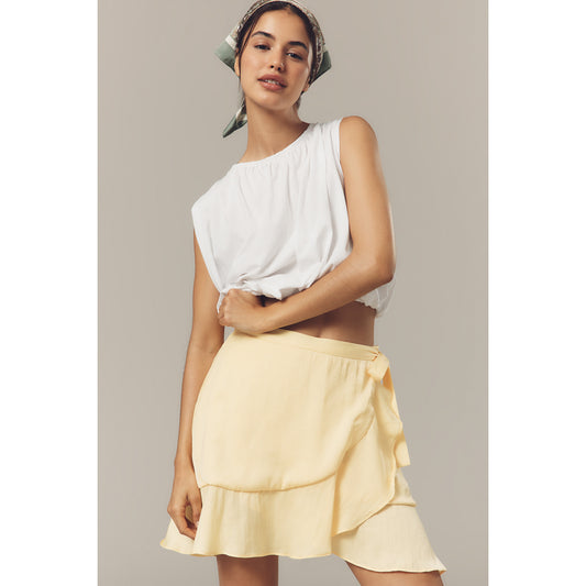 Maeve Ruffle Mini Skirt by Anthropologie