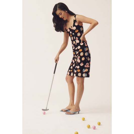 Fitted Square-Neck Mini Dress: Danielle Kroll Edition by Maeve