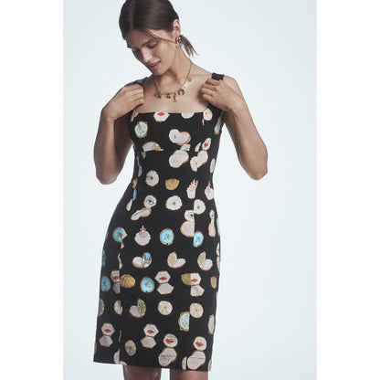 Fitted Square-Neck Mini Dress: Danielle Kroll Edition by Maeve