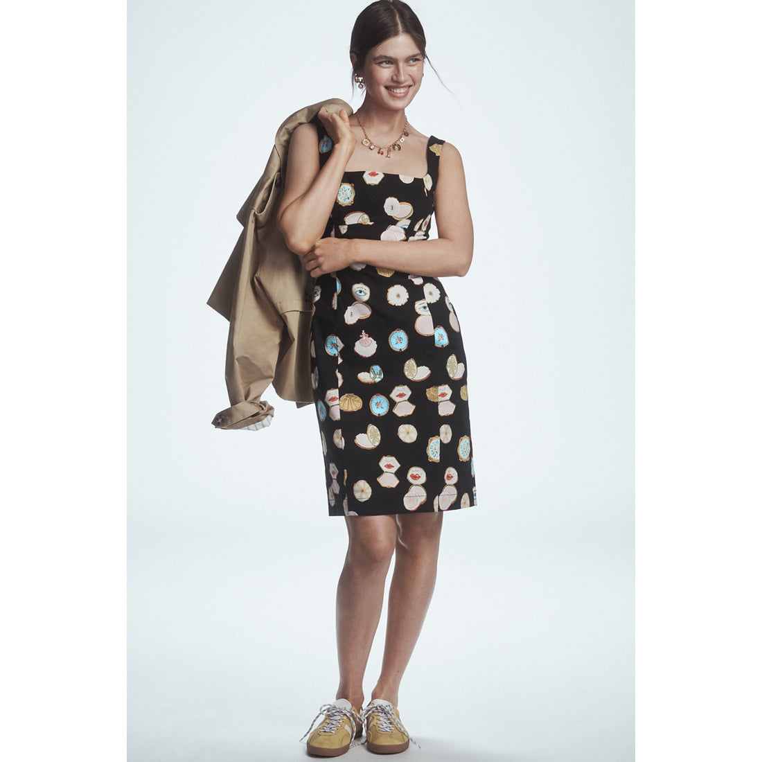 Fitted Square-Neck Mini Dress: Danielle Kroll Edition by Maeve